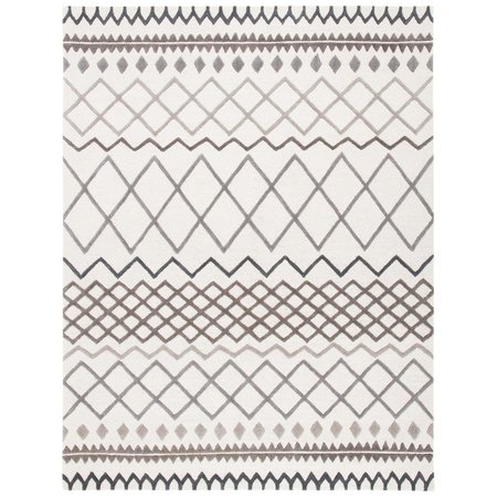 SAFAVIEH 6 x 6 ft. Square Glamour Hand Tufted Rug Ivory & Grey GLM634A-6SQ